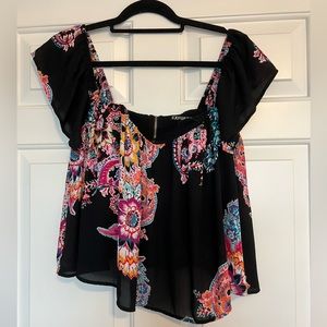 Express off the shoulder crop top